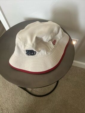 New Era White Bucket Hat with Red Trim San Diego Padres 2024